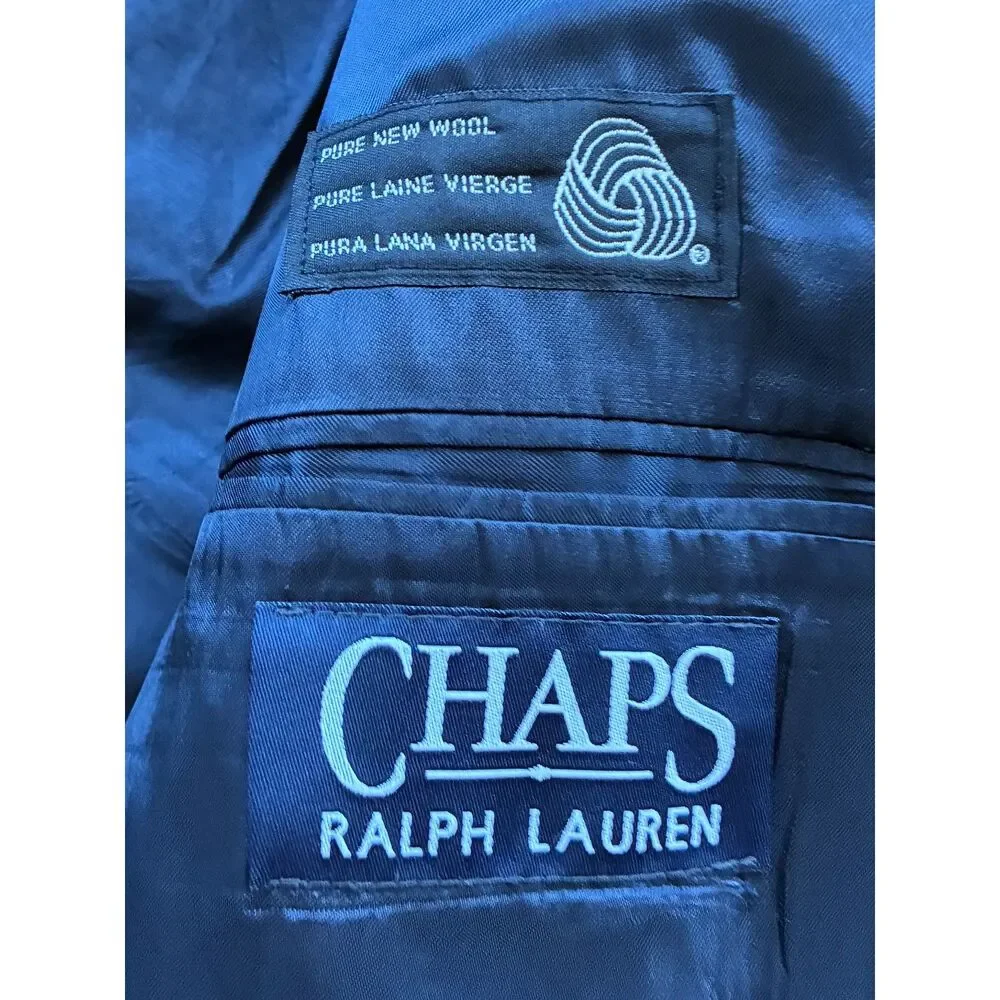 CHAPS Ralph Lauren Blue Blazer Sports Coat Jacket   Mens Size 44R